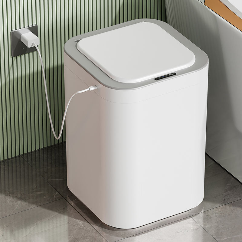 垃圾桶 智能垃圾桶家用感應式全自動客廳臥室衛生間廁所帶蓋防水好用大號-快速出貨