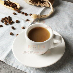 60ml啡憶陶瓷咖啡杯小精致咖啡杯碟意式濃縮簡約純白【倪醬小鋪】