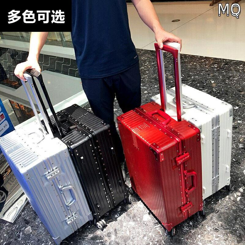 全新 復古鋁框行李箱女拉桿箱男24密碼箱20寸學生韓版學生皮箱26旅行箱