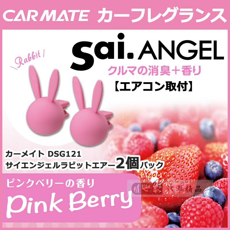 權世界@汽車用品 日本CARMATE Rabbico AIR 兔耳朵車內出風口夾式芳香劑 2入 DSG121-三種選擇