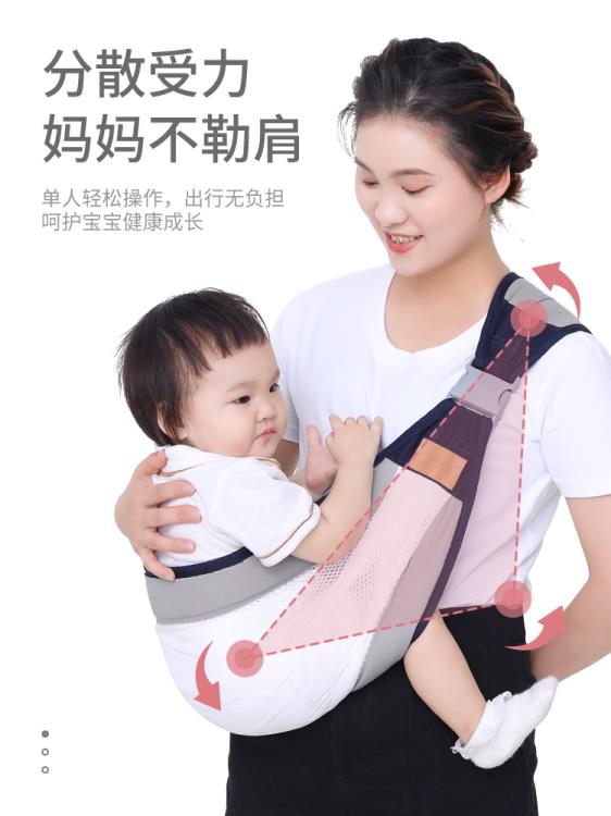 新生兒背帶嬰兒橫前抱式寶寶腰凳大童外出簡易單肩輕便巾抱娃神器 全館免運
