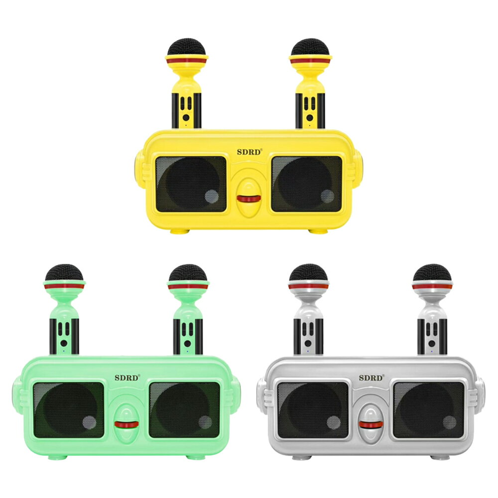 SD304 雙人K歌無線麥克風 10W+10W雙喇叭 無線麥克風 藍芽連線 USB、TF卡播放