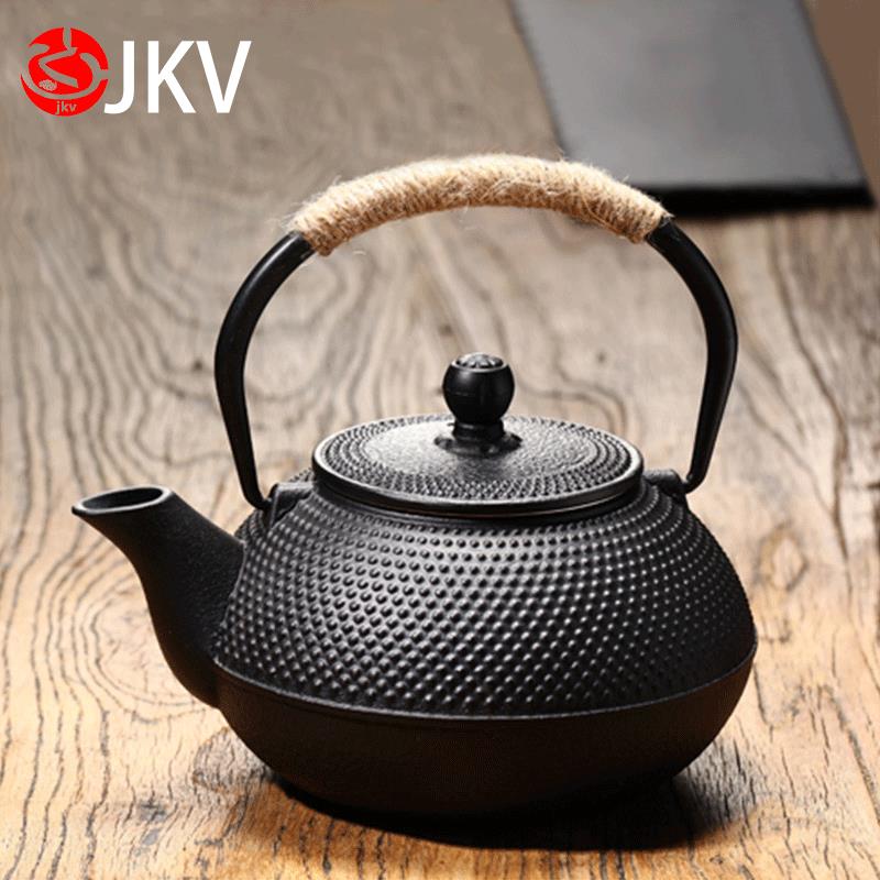jkv無塗層鑄鐵壺鐵茶壺日本南部生鐵壺茶具燒水壺煮茶壺老鐵壺