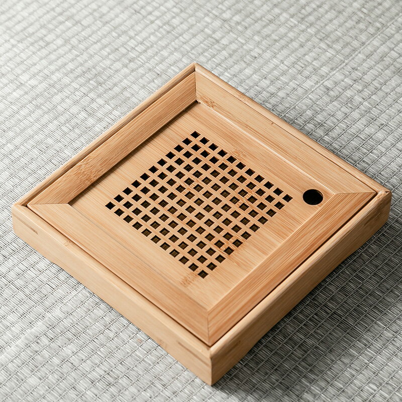方形竹制茶盤干泡盤家用簡約儲水式單層茶臺茶海功夫茶具托盤
