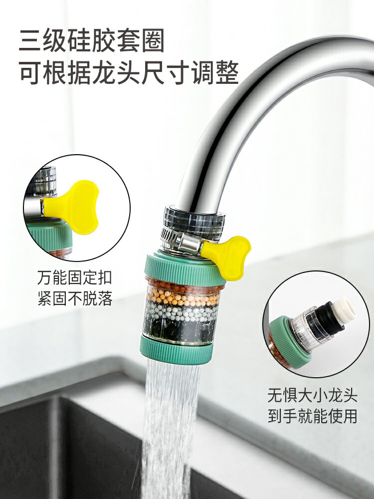 廚房水龍頭延伸器凈水防濺水轉換接頭萬能洗碗池洗菜盆龍頭過濾器