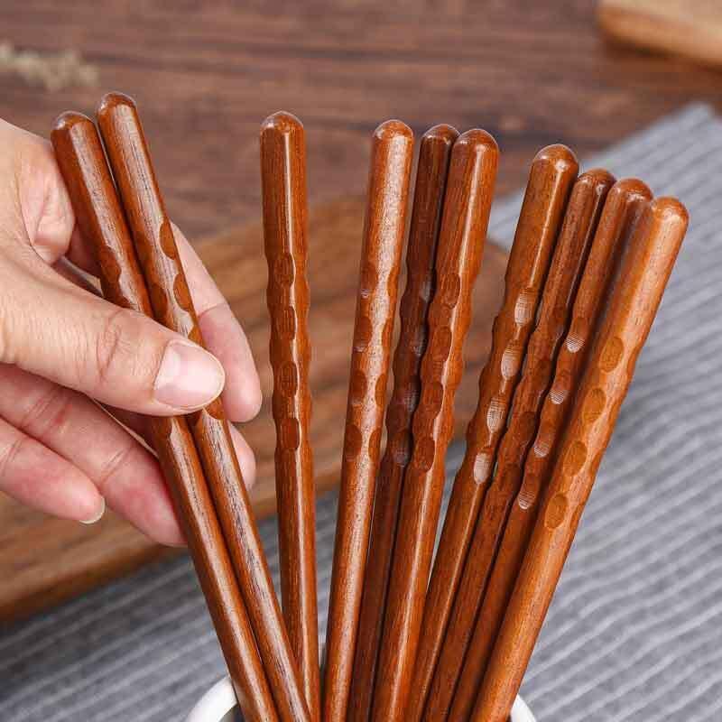 天然原木筷 無漆筷 無蠟筷 實木筷 紅檀木筷 雞翅木筷子 防黴筷 防滑筷 原木筷 廚房筷 耐高溫筷
