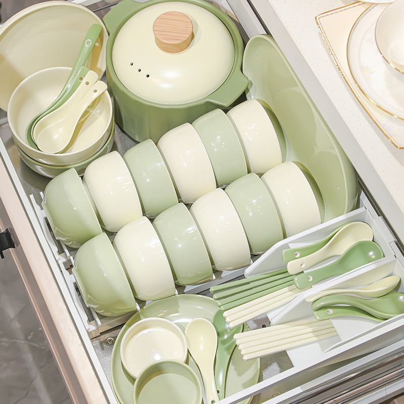 免運開發票 碗碟盤套裝家庭裝碗筷一整套2024新款家用加厚碗盤子組合陶瓷餐具