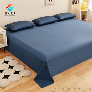 2023水洗真絲床單 床罩 大尺寸床套 無鬆緊帶 素色 素色 透氣 單人雙人加大特大通用床單 枕套