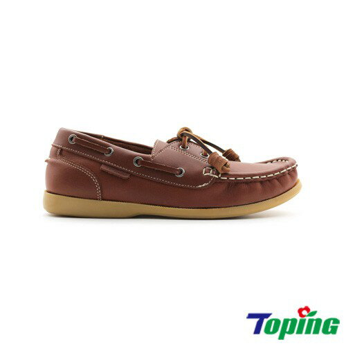 Toping 專業安全鞋｜全真皮女帆船鞋/PL201棕咖/耐磨鞋底/腳踝柔襯/防刮腳/MIT台灣製 3