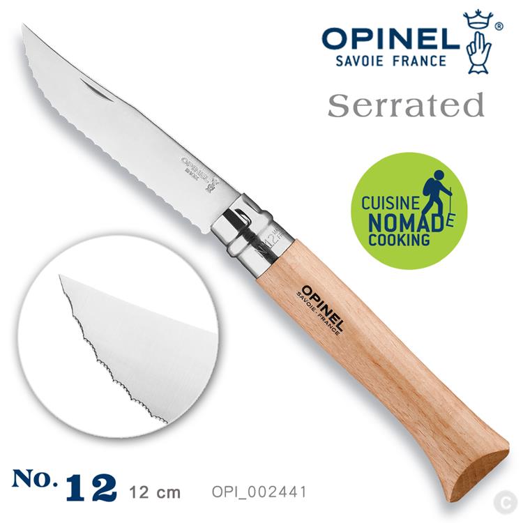 OPINEL No.12 Serrated 齒刃折刀麵包刀 002441