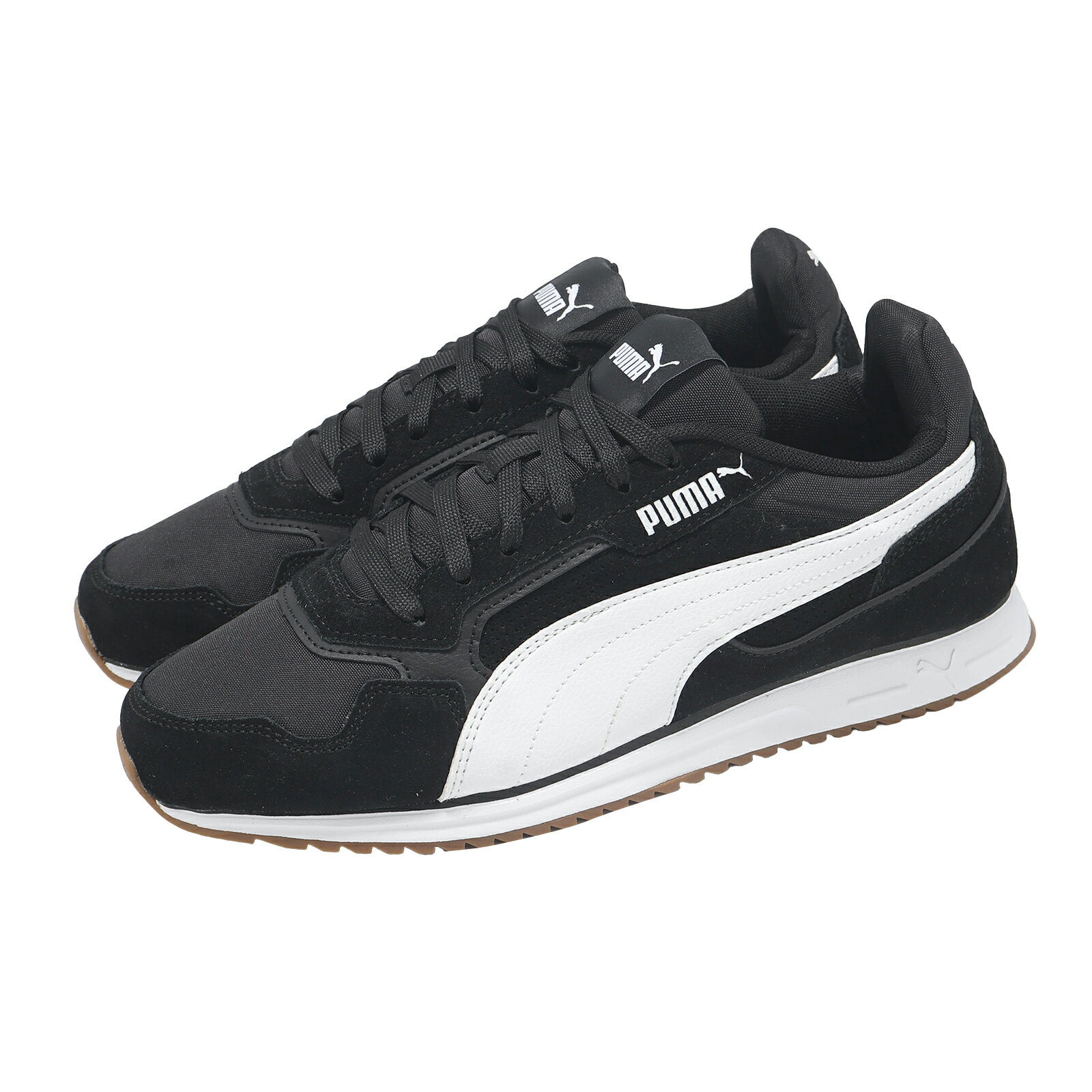 Puma 休閒鞋 Softride ST Miler SD 男鞋 女鞋 黑 白 麂皮 復古 402667-01 7