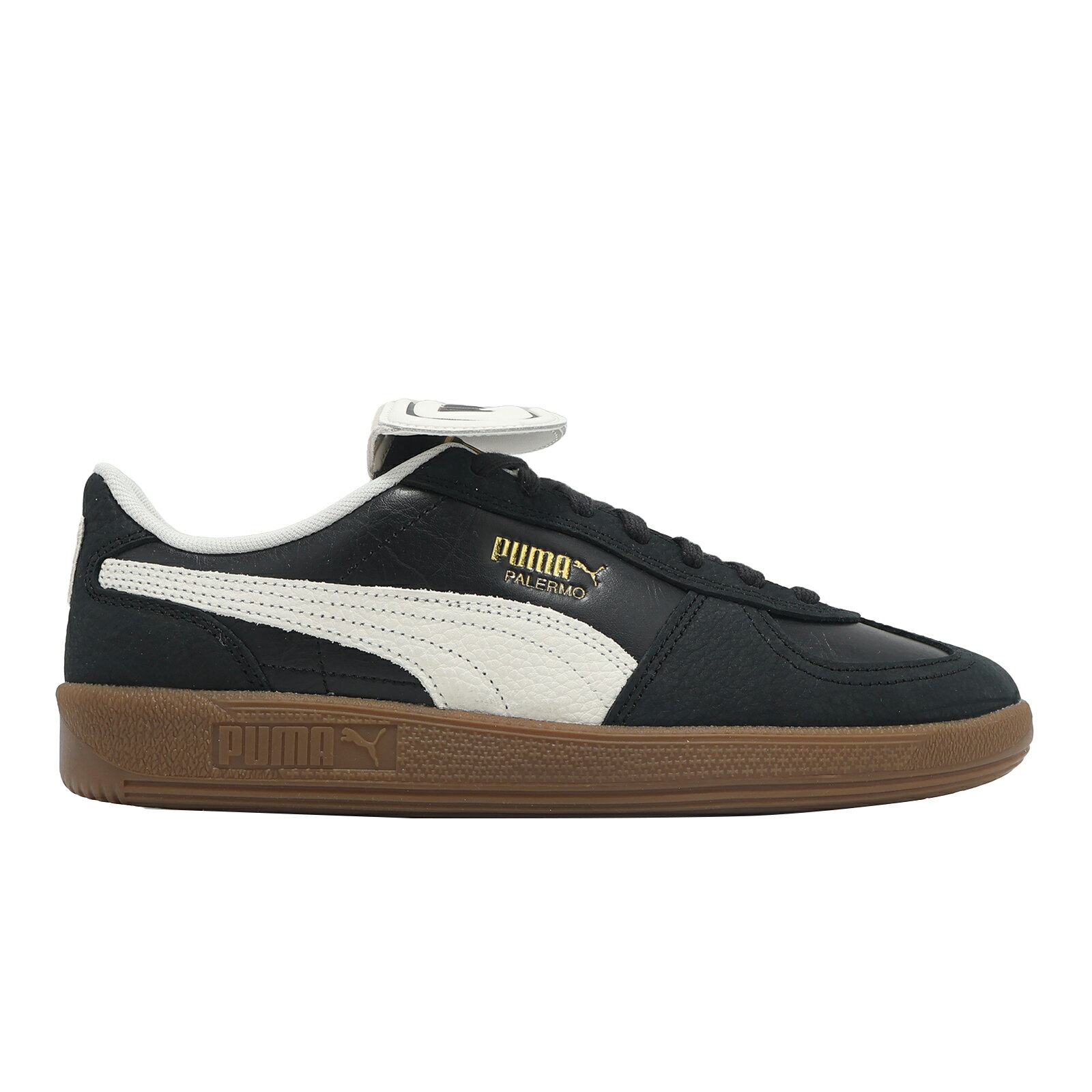 Puma 休閒鞋 Palermo Premium 男鞋 女鞋 黑 白 麂皮 翻鞋舌 焦糖底 德訓鞋 4