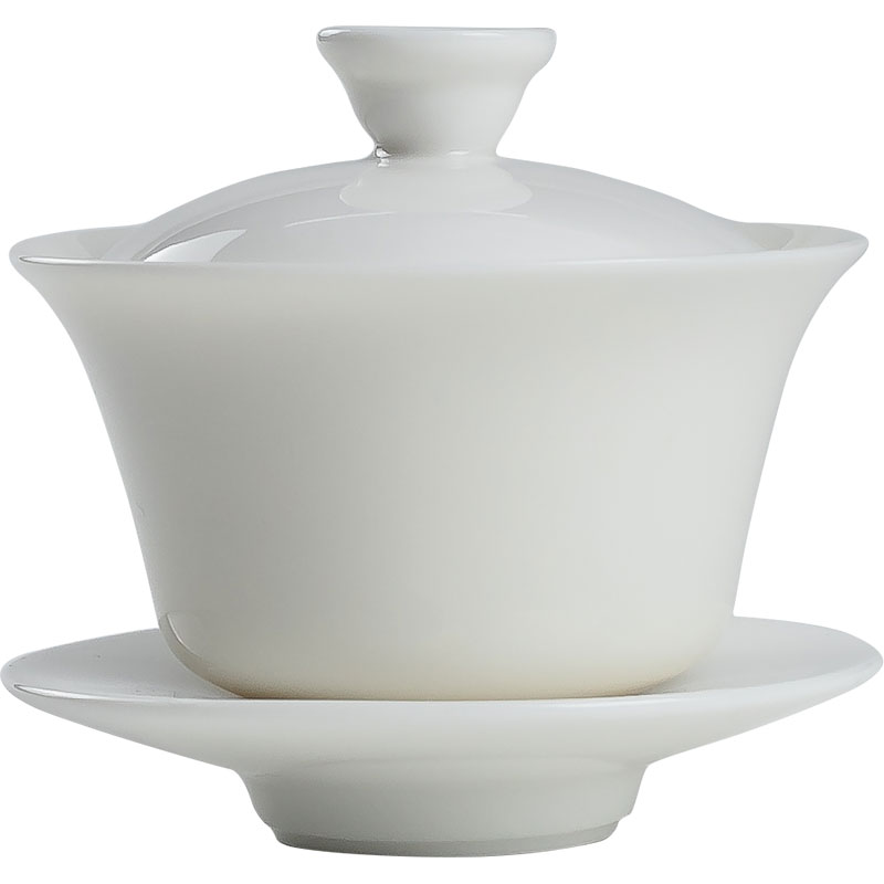 蓋碗茶杯茶碗大號茶具青花瓷泡茶碗陶瓷白瓷單個茶碗 功夫三才碗