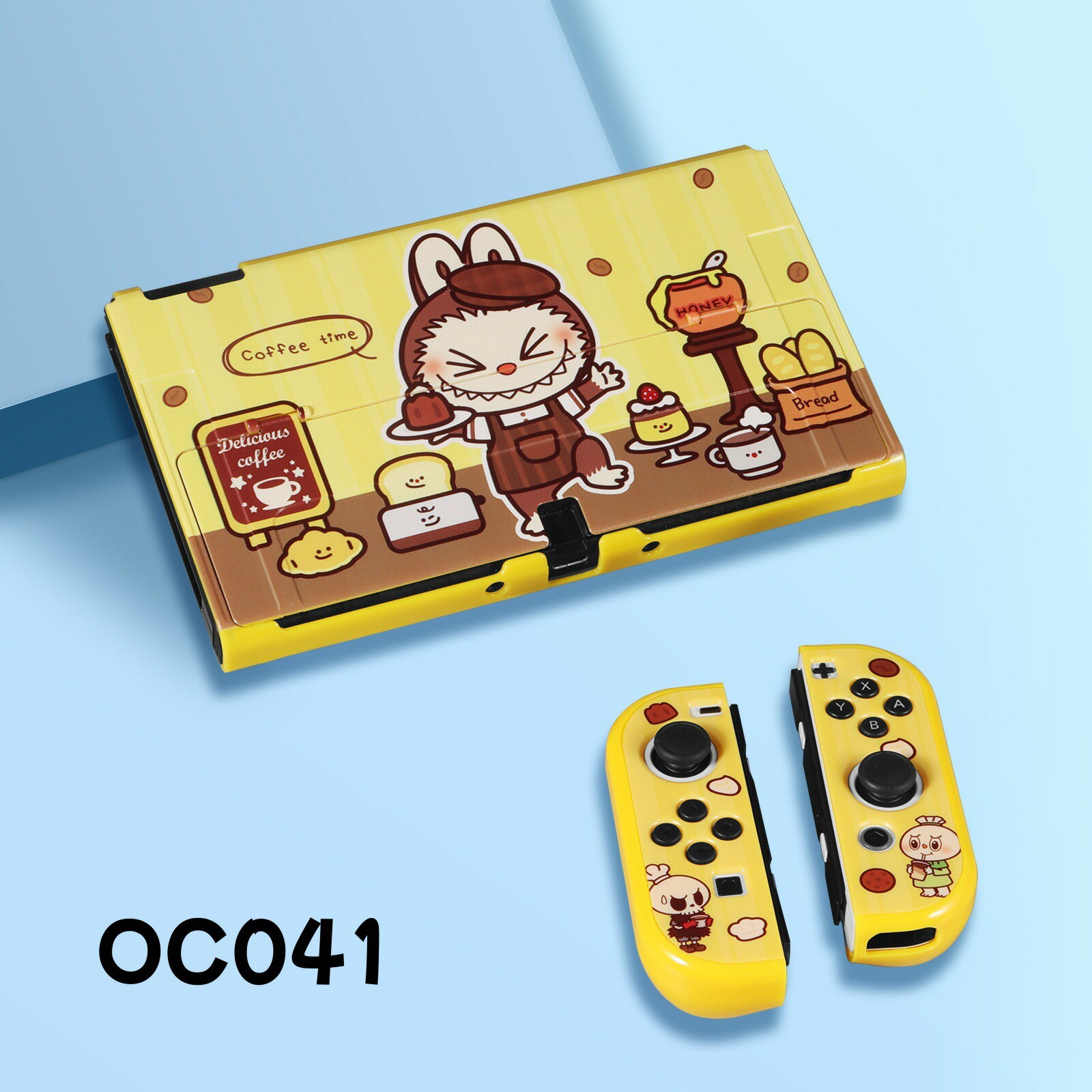任天堂switch可愛卡通保護殼硬殼switcholed保護套卡通oled硬殼【Snowbelle優選】