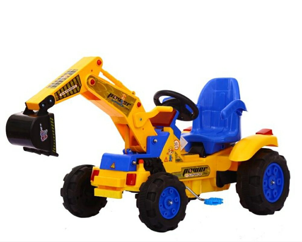 電動挖掘機玩具兒童挖掘機可坐可騎電動玩具車大號挖土機 LX 全館免運