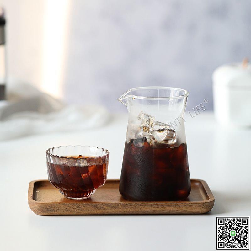 手沖玻璃分享壺耐熱玻璃咖啡壺帶導流嘴冰滴咖啡分享杯-UM.有米家居