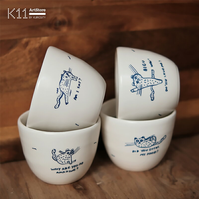 K11ArtStore 士多Sido手工陶瓷馬克杯瑜伽貓咖啡杯水杯創意禮物