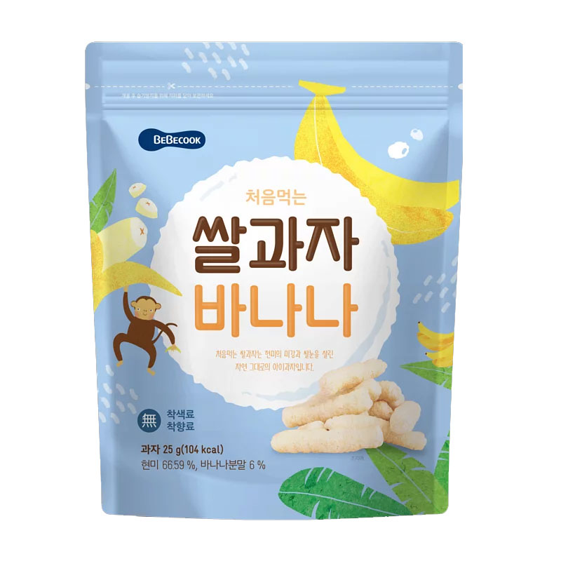 韓國 Bebecook 寶膳 12M+ 智慧媽媽 香蕉米棒 / 米餅 25g