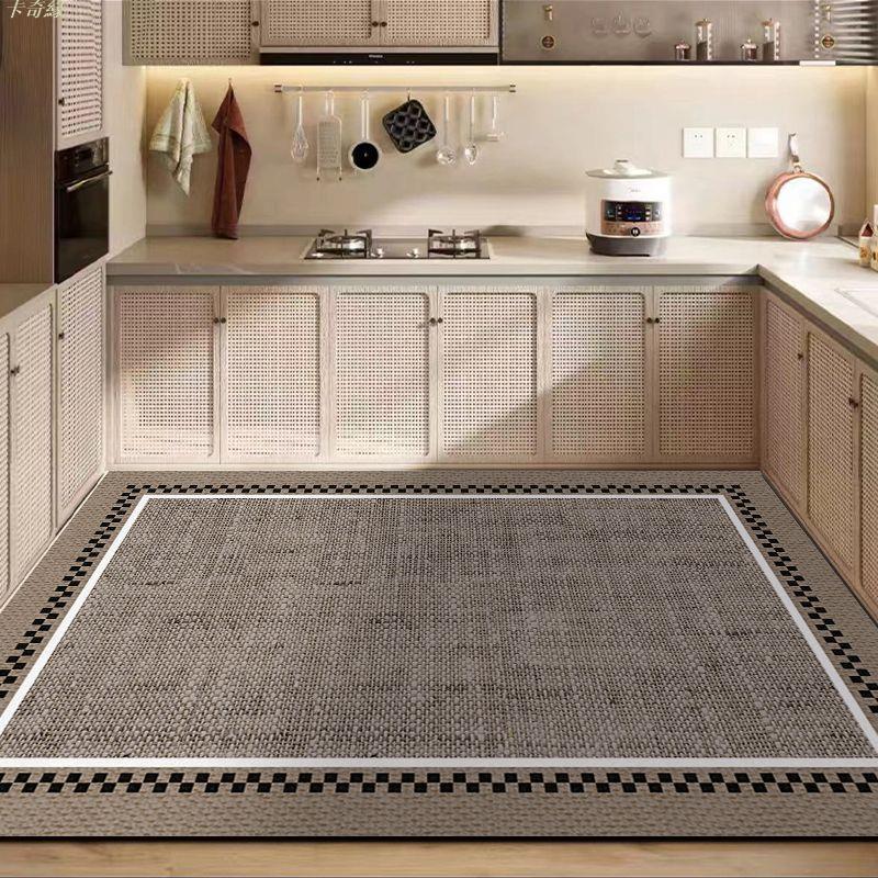 地毯 地墊廚房專用滿鋪地毯吸水速干耐磨可擦易打理免洗腳墊簡約大塊地墊