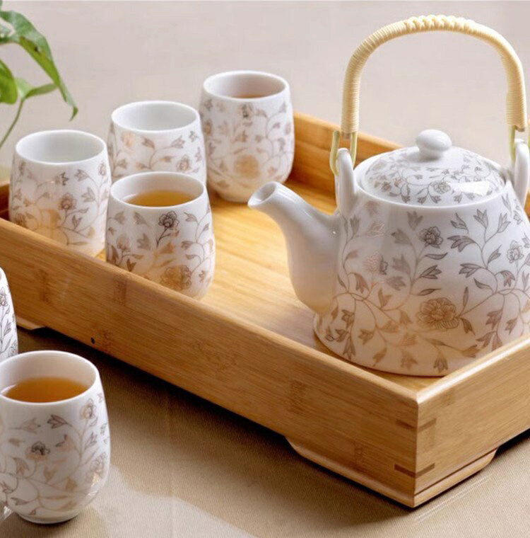陶瓷茶具套裝 家用整套功夫現代簡約茶壺茶杯子6只裝【不二雜貨】