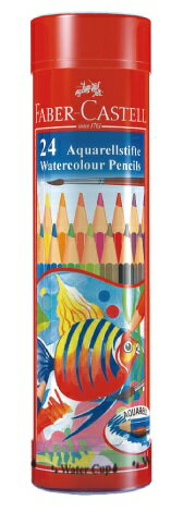 Faber-Castell水彩色鉛筆-24色精緻棒棒筒*115924