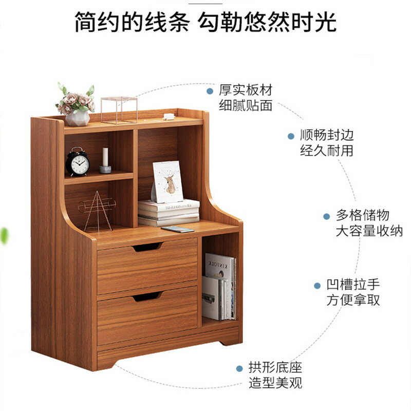 簡約床頭櫃小型床邊儲物櫃子經濟型簡易多功能臥室收納置物架