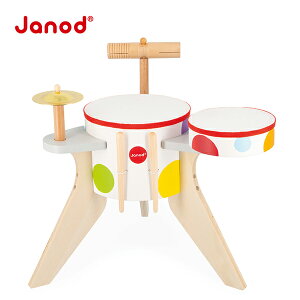 【法國Janod】音樂好好玩-歡樂爵士鼓 / 樂器 / 大鼓 / 手鼓 / 銅鈸 / 刮胡 / 音樂玩具