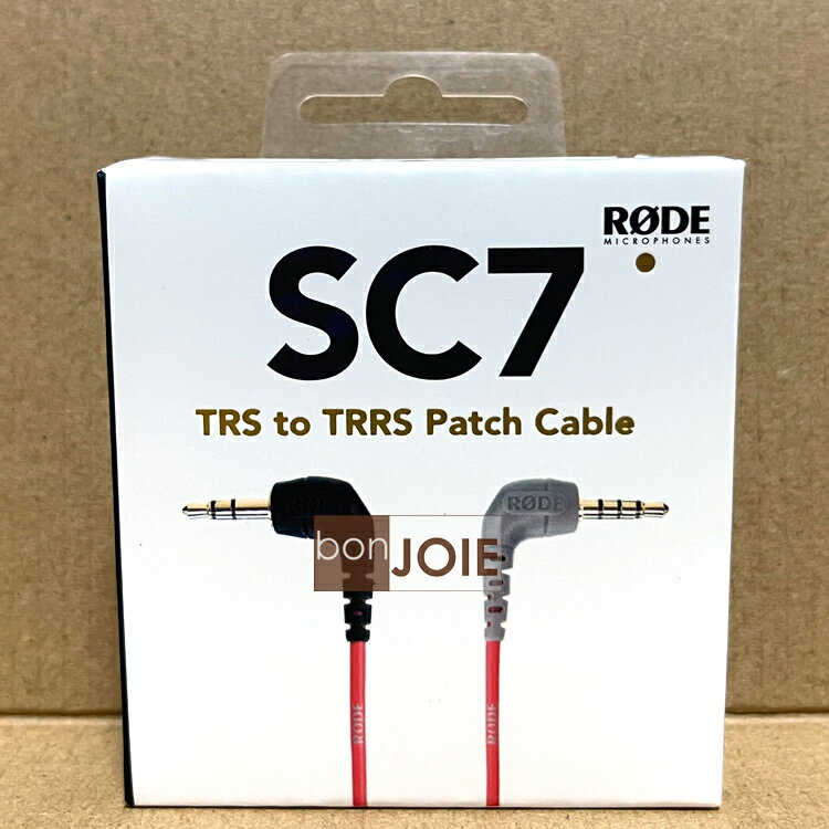 ::bonJOIE:: 美國進口 Rode SC7 3.5mm 轉換線 TRS to TRRS Patch Cable (全新盒裝) VideoMic GO , VideoMicro 麥克風轉接 iPhone