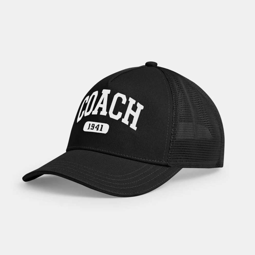 COACH 刺繡LOGO透氣網帽 棒球帽 帽子 遮陽帽 CAA61 黑色(現貨)▶指定Outlet商品5折起☆現貨【送禮首選★APP下單點數4倍送】