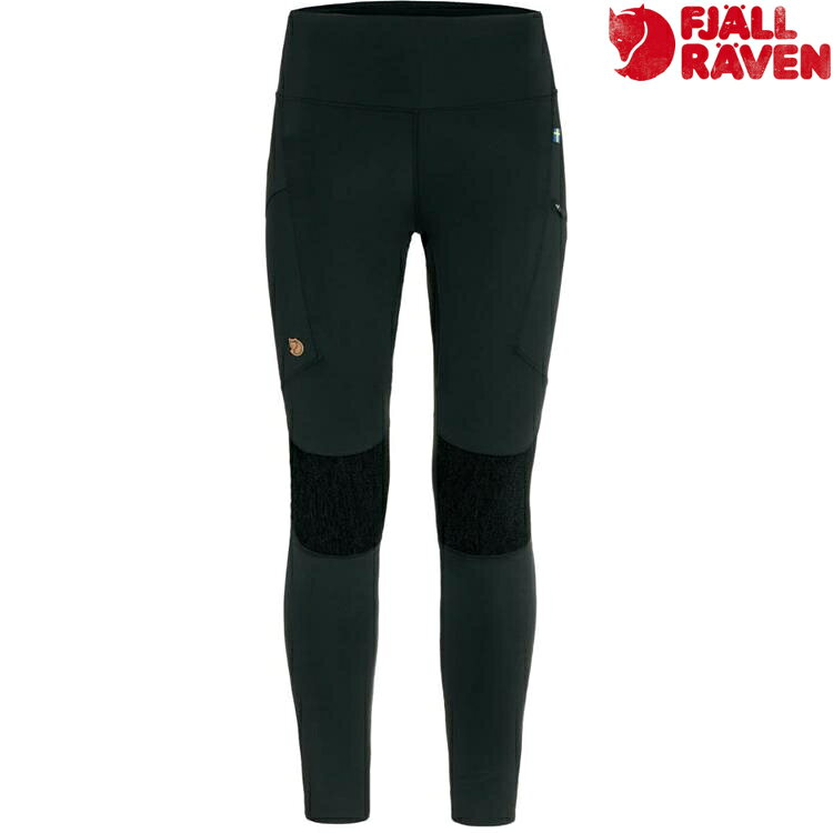 Fjallraven 北極狐 Abisko Trekking HD 女款 緊身長褲/登山健行褲 87143 550 黑