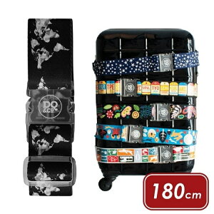 《DQ&CO》行李綁帶(幾何地圖180cm) | 行李箱固定帶 扣帶 束帶 綑綁帶 旅行箱帶