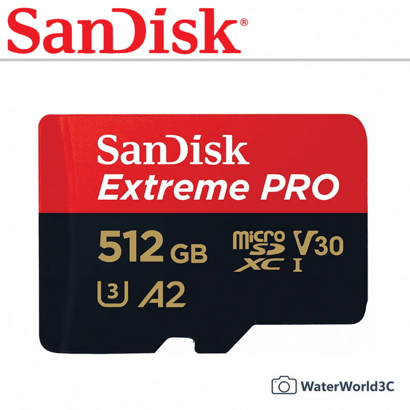 SanDisk Extreme Pro Micro【512G A2 R200 W140MB】記憶卡 公司貨【中壢-水世界】