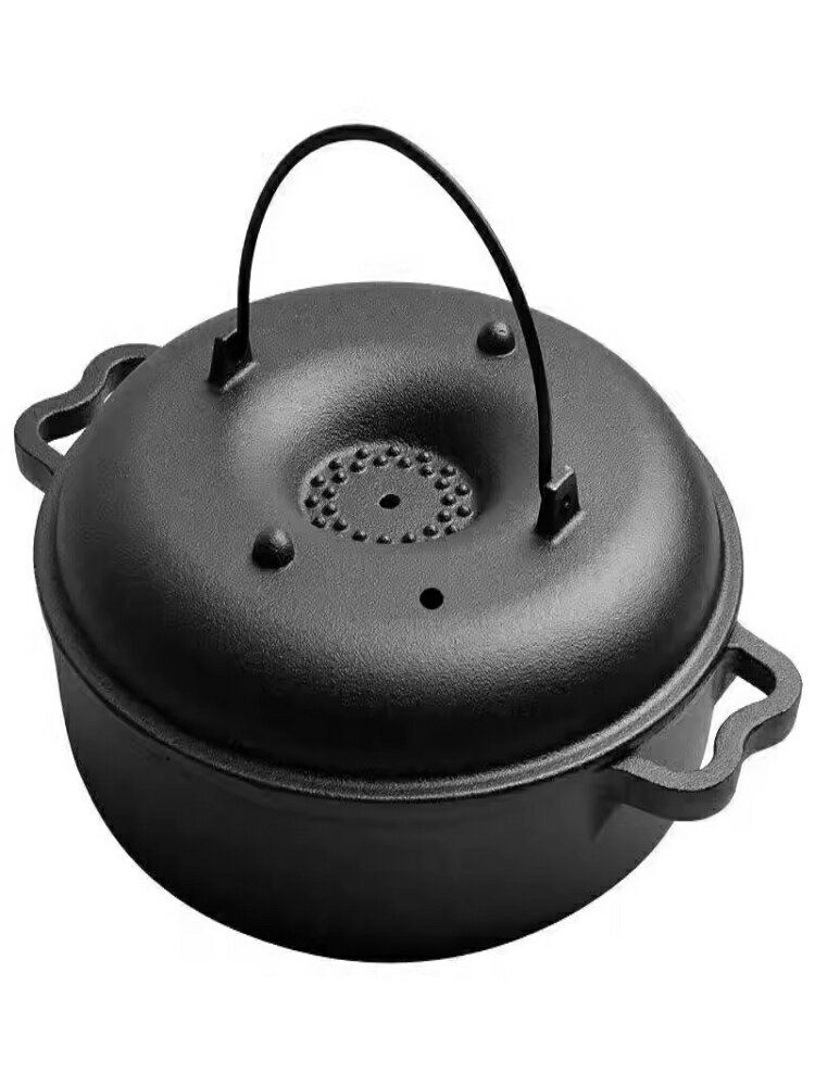 加厚鑄鐵烤紅薯鍋家用烤地瓜鍋燒烤土豆玉米機生鐵烤鍋烤紅薯神器