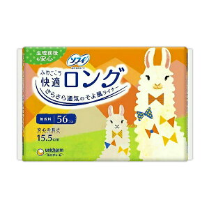 日本【sofy】柔膚透氣加長型護墊-無香56入/15.5cm