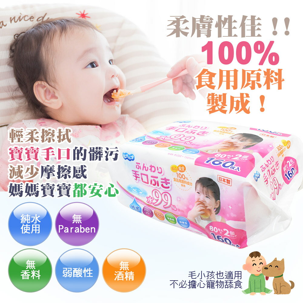 日本Life-do.Plus柔膚厚型嬰兒濕紙巾 80枚入、30枚X3包、100枚入 x 3包多款任選 3