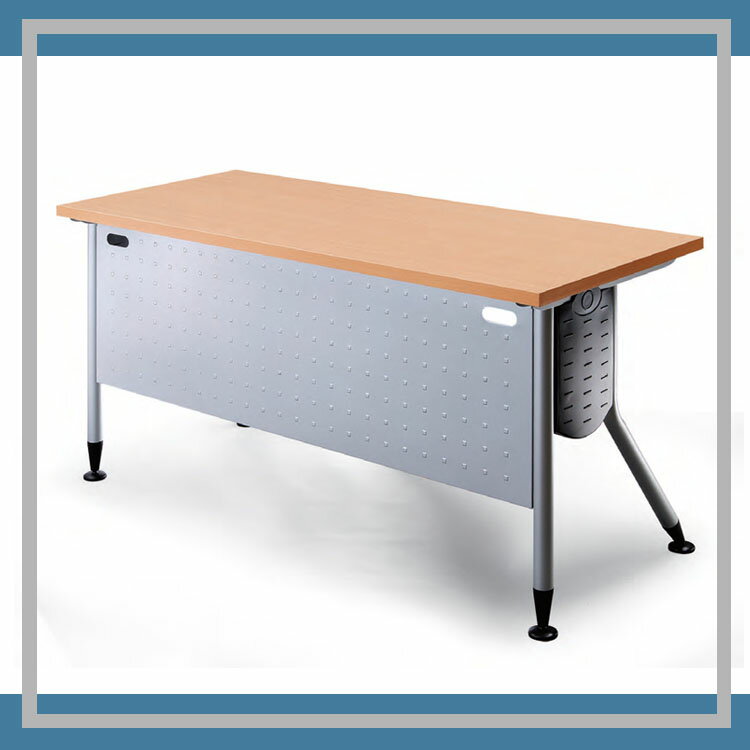 【必購網OA辦公傢俱】 KRS-106WH 銀桌腳+白櫸木桌板