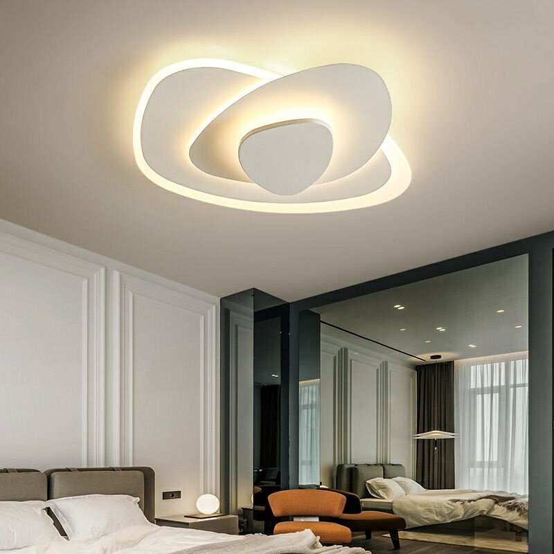 北歐臥室吸頂燈現代簡約創意幾何主臥房間燈具led客廳燈