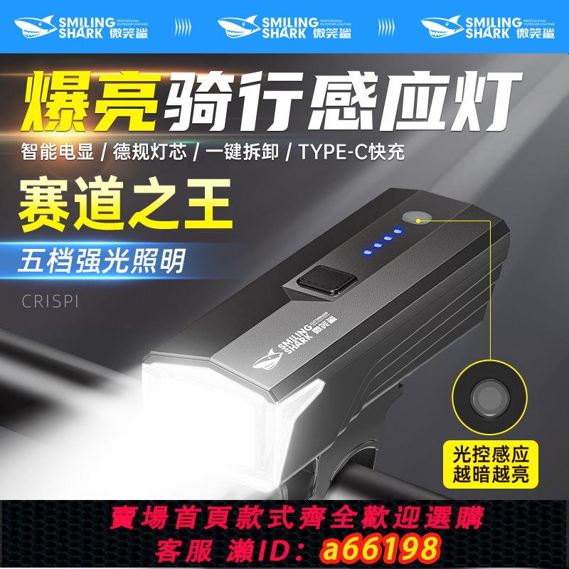 【臺灣公司 可開發票】山地自行車車前燈夜騎強光照明騎行充電超亮戶外手電筒山地車防雨