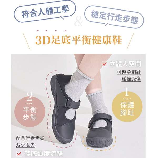 (現貨) BONJOUR☆足型友善！3D步態平衡2way健康機能鞋【B0656】5色 1