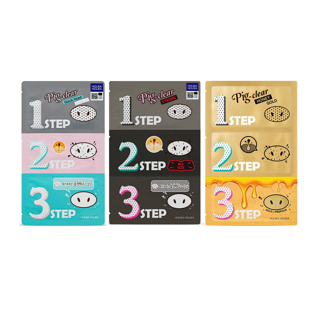 【梨大小姐】韓國 HOLIKA HOLIKA 鼻貼 豬鼻貼 豬鼻子黑頭三步驟鼻貼 粉刺 去黑頭 黑頭粉刺 去角質 毛孔 1