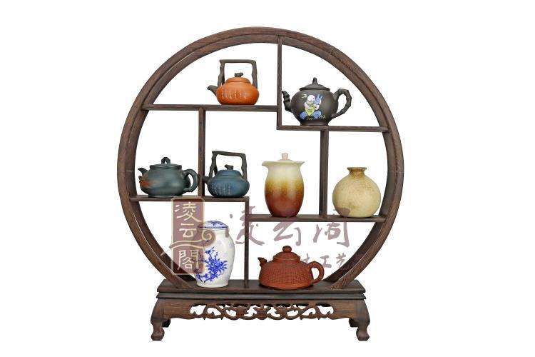 翅木博古架古玩古董茶列架展示架多中式家具木件