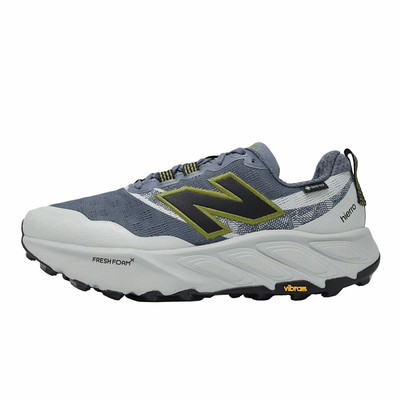 New Balance NB 越野跑鞋 Hierro V9 GTX 2E 寬楦 男鞋 藍 防水 黃金大底 MHIG1KM-2E