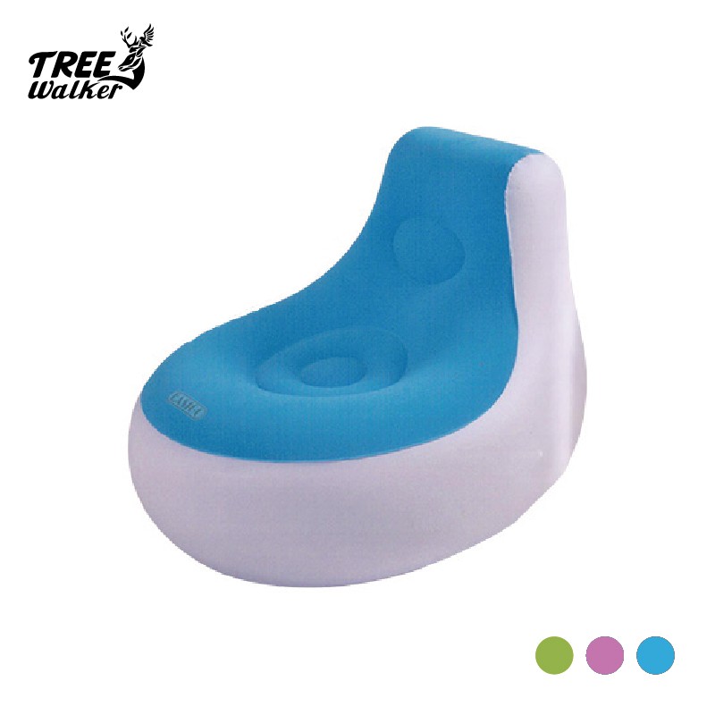 【Treewalker露遊】時尚充氣懶人沙發 舒適充氣 雙層充氣孔 折疊收納 懶人沙發椅 充氣椅 懶骨頭 單人用