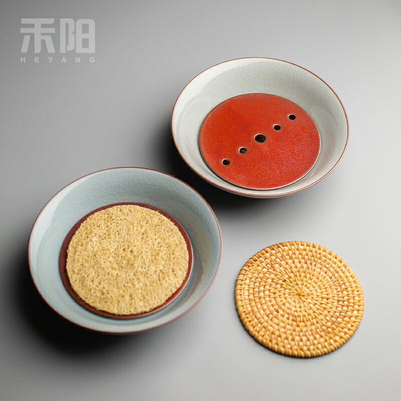 禾陽大壺承幹泡臺汝窯開片復古儲水幹泡盤養壺託壺墊茶承茶具配件