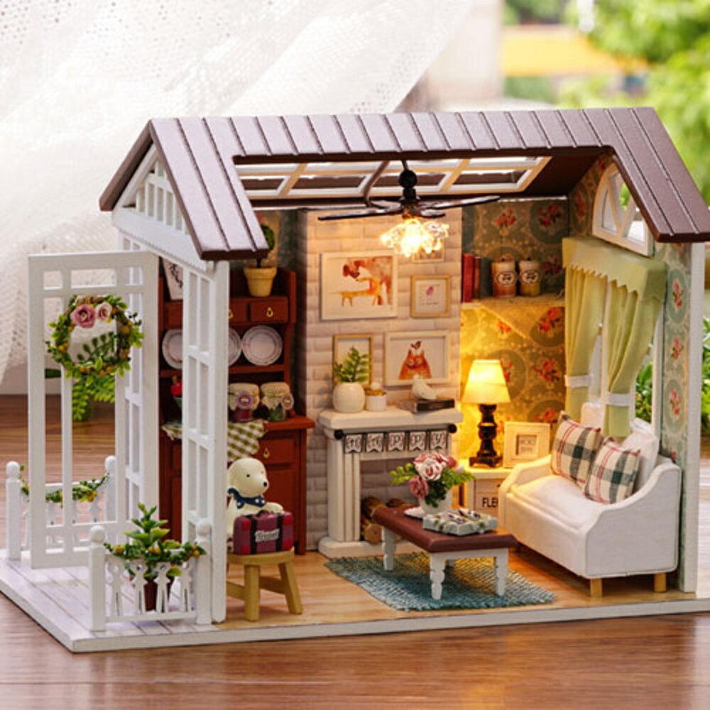 ✤宜家✤【WT16122322】 手製DIY小屋 手工拼裝房屋模型建築 -美好歲月