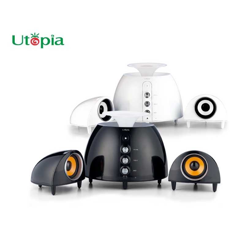 強強滾生活OUI UTOPIA2.1聲道多媒體造型喇叭 音響音箱 電腦喇叭 黑