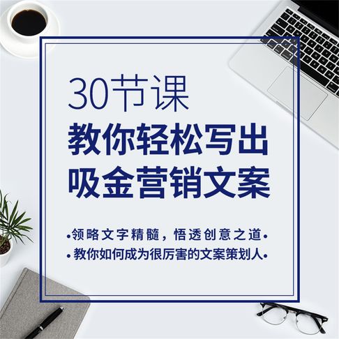 【有聲書】30节课，教你轻松写出吸金营销方案 0