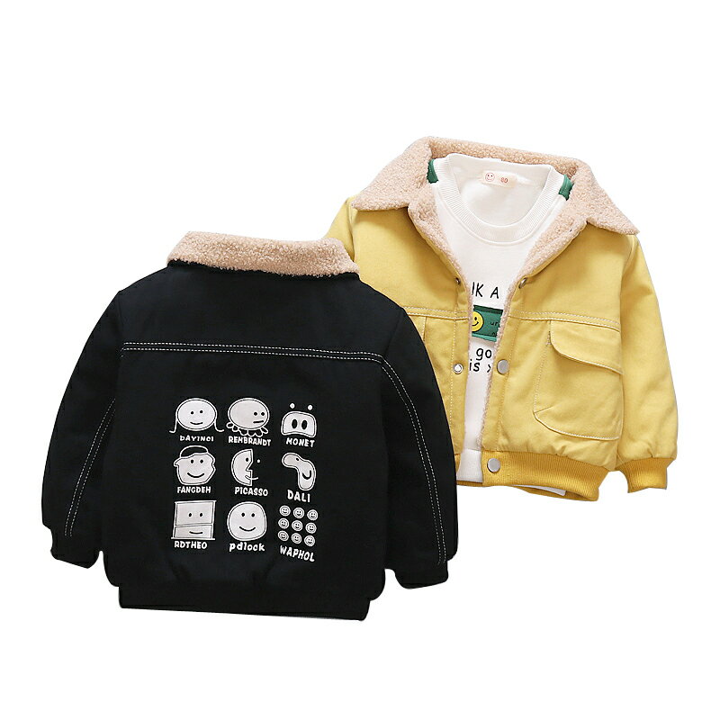 男童純棉外套冬季加絨棉衣3歲加厚衣服秋冬新款兒童棉服嬰兒冬裝4 4