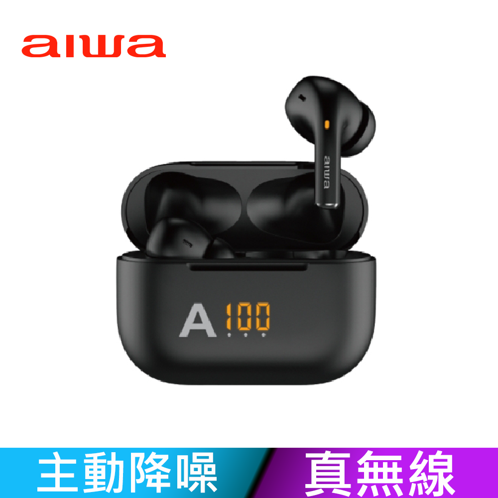 福利品【AIWA 愛華】無線藍牙立體聲耳機 AT-X80A (黑/白)