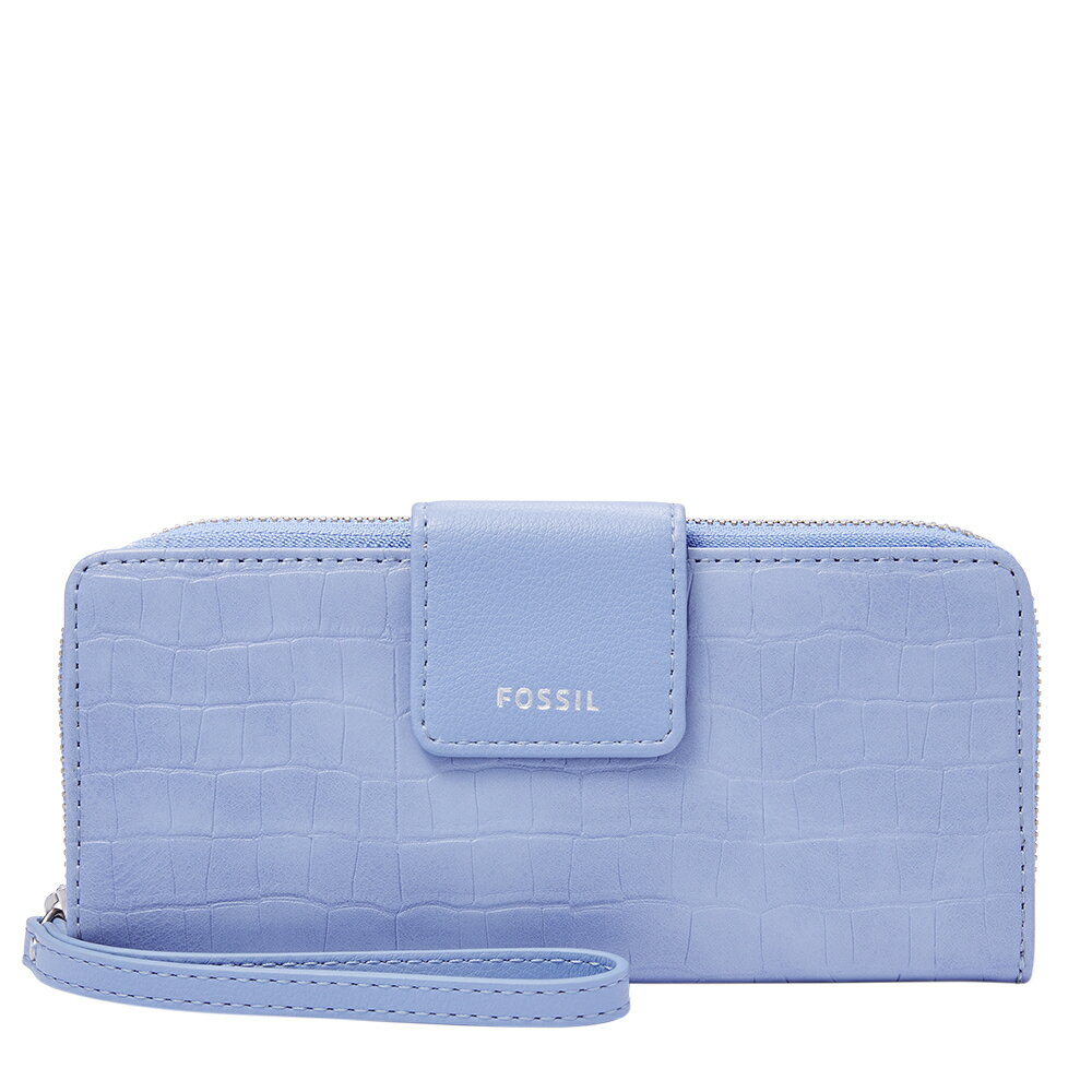 送禮首選★【FOSSIL】Madison 經典皮紋拉鍊長夾-薰衣草紫 SWL2653550【美國時尚品牌】 附防塵袋+提袋【全館滿額折價★FOSSIL全系列包夾送美妝蛋】